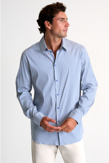 Chemise habillée en popeline extensible