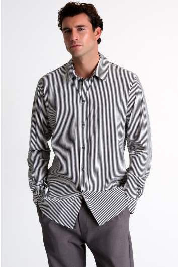 Chemise habillée en popeline extensible