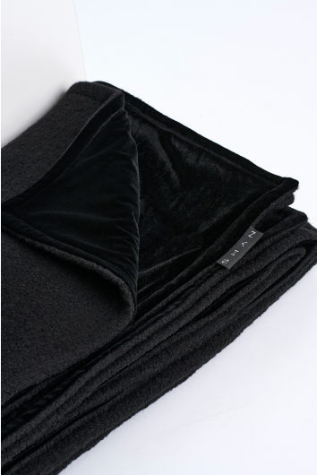 Reversible throw - Wool & Velvet