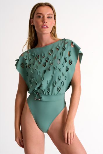 Elegant one-piece with cut-outs