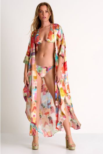 Kimono long en soie